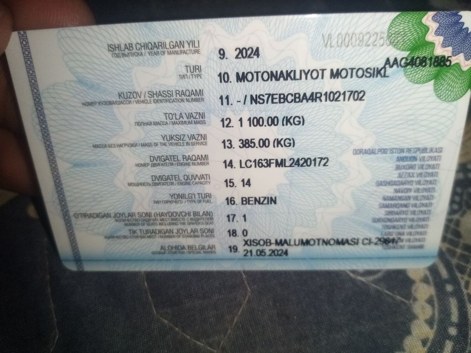 LOCHIN moto sotiladi