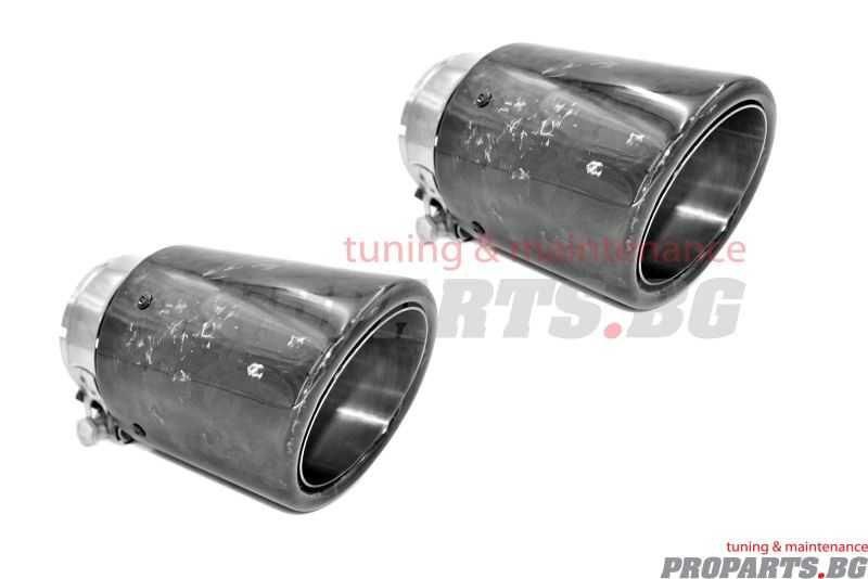 Ауспухов накрайник къргъл от кован карбон