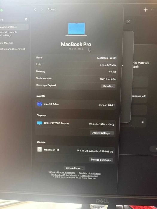 MacBook Pro 16” 2023 M2 Max 32GB RAM 1TB SSD