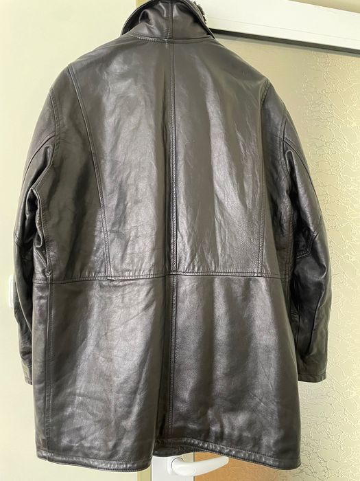 Кожено топло мъжко палто