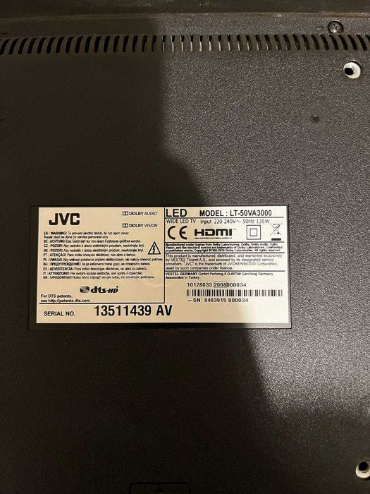 JVC LT-50va3000 wide Led tv