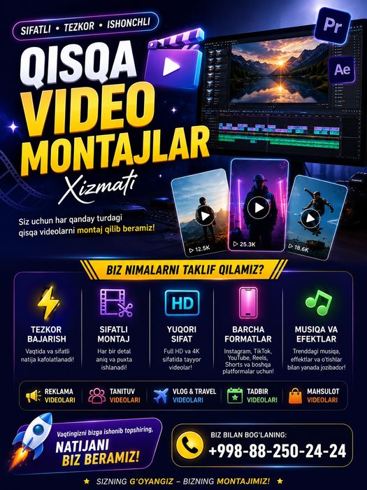 VideoMontaj xizmati