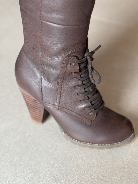 Cizme maro piele Hush Puppies 35