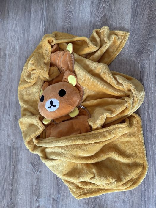 Мягкая игрушка падушка с пледом внутри.