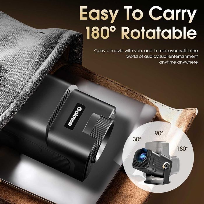Мини проектор 1080P FHD 4K, преносим, с WiFi и Bluetooth