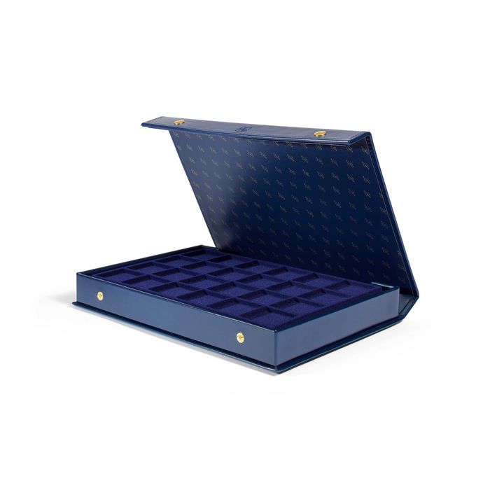 Луксозна монетна кутия с 4 табли за 128 монети - Leuchtturm