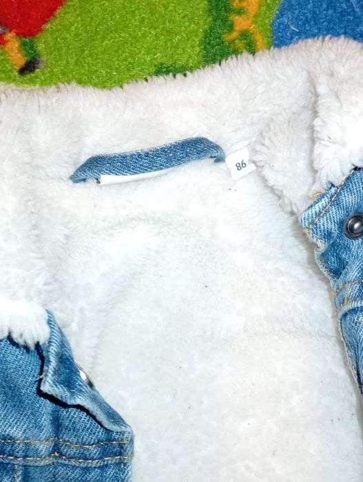 Gecuță denim îmblănită  fetiță mărimea 86
