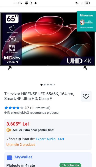 Hisense model  mare 165 cm