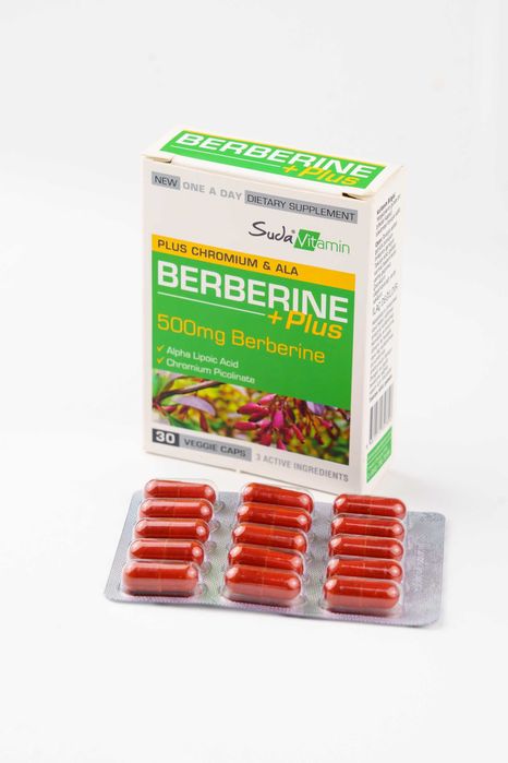 Suda Berberine Plus 500 mg + Chromium & Alpha Lipoic Acid, 30 dona
