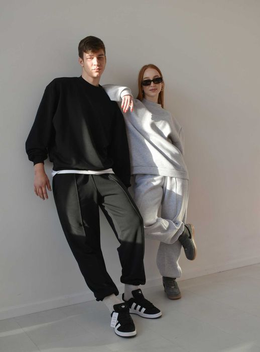 штаны + свитшот черные