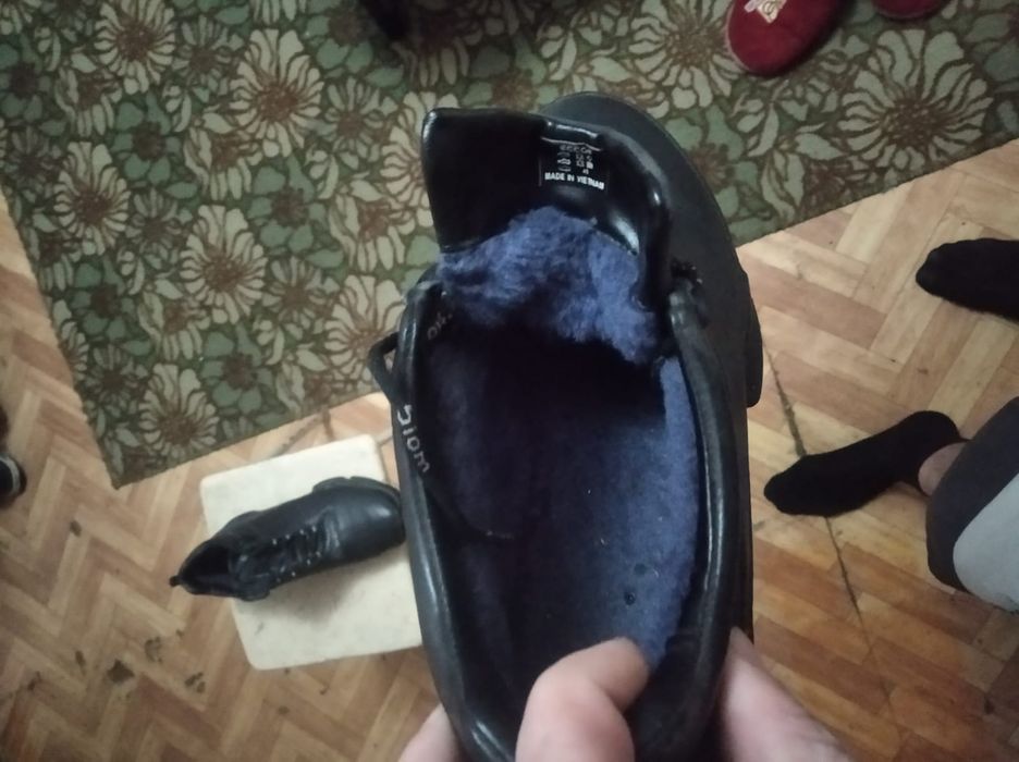 Обувь зимняя кожанные