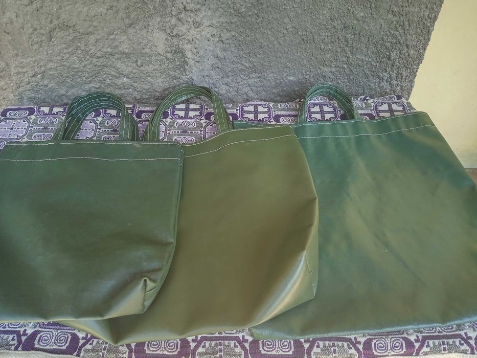 Стара Плетена кошница -2 броя Пазарски чанти.