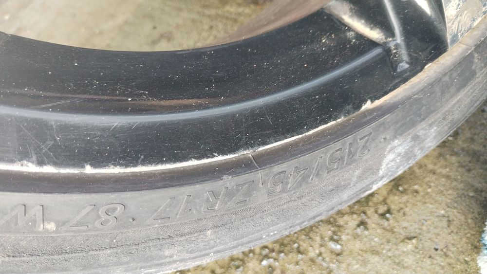 4 buc Jante aliaj de 17 inch, 4 anvelope de vară 215/45/R17