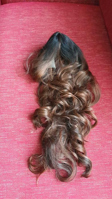 Peruca  maro cu acaju ombre 64 cm -NR 7.