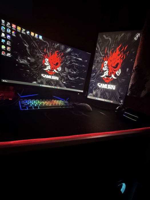 PC Gaming Ryzen 5 + RTX 2060 + 2 Monitoare 144Hz & 280Hz