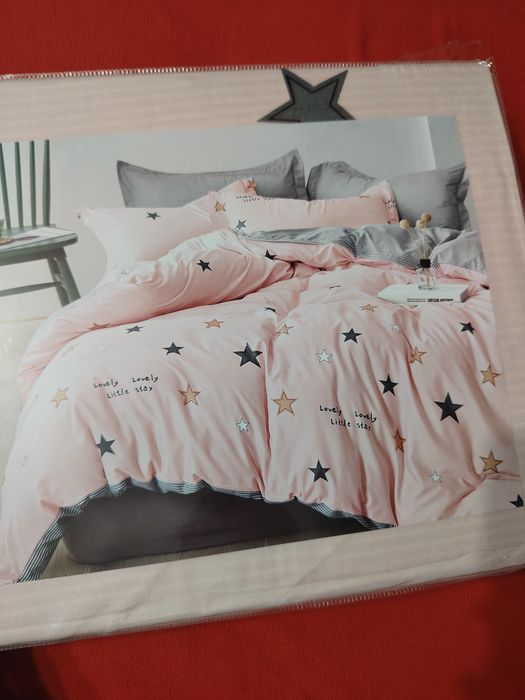 Lenjerie bumbac satinat pat dublu