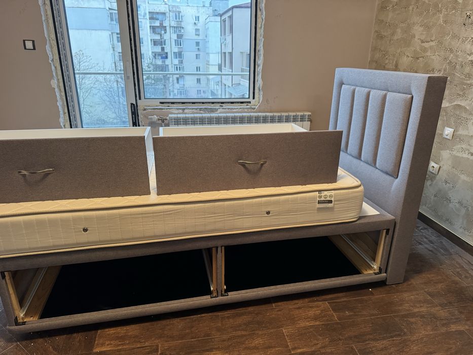 Тапицирано единично легло на Тед  90/200 с матрак.