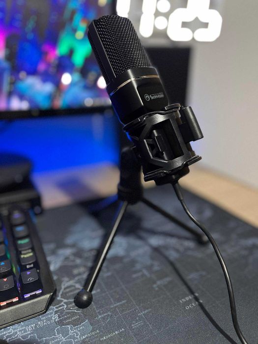 Професионален стрийминг микрофон Marvo, черен, USB | MARVO MIC 03