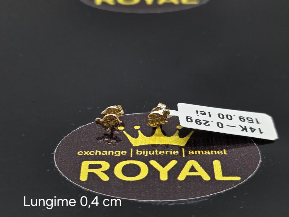 Bijuteria Royal: Cercei aur 14k/0.29 gr