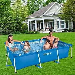 Бассейн каркасный прямоугольный Intex 28270, 220х150х60см, 1662л