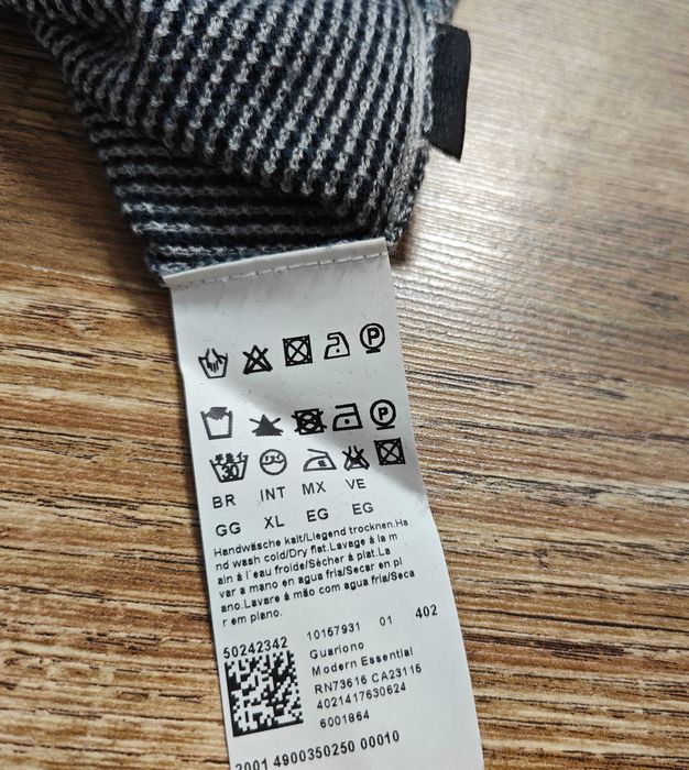 HUGO BOSS Slim fit  Памук / Коприна Оригинален мъжки пуловер размер XL