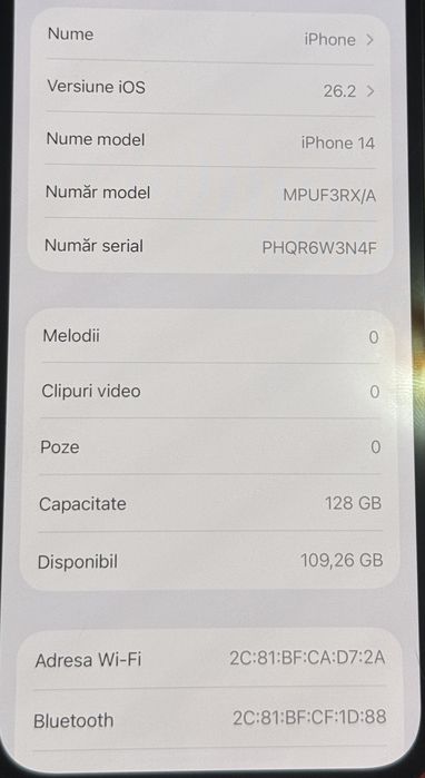 Iphone 14 simplu 128 gb