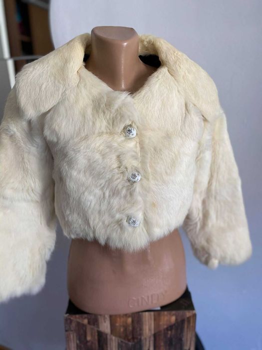 blană naturală scurtă de iepure