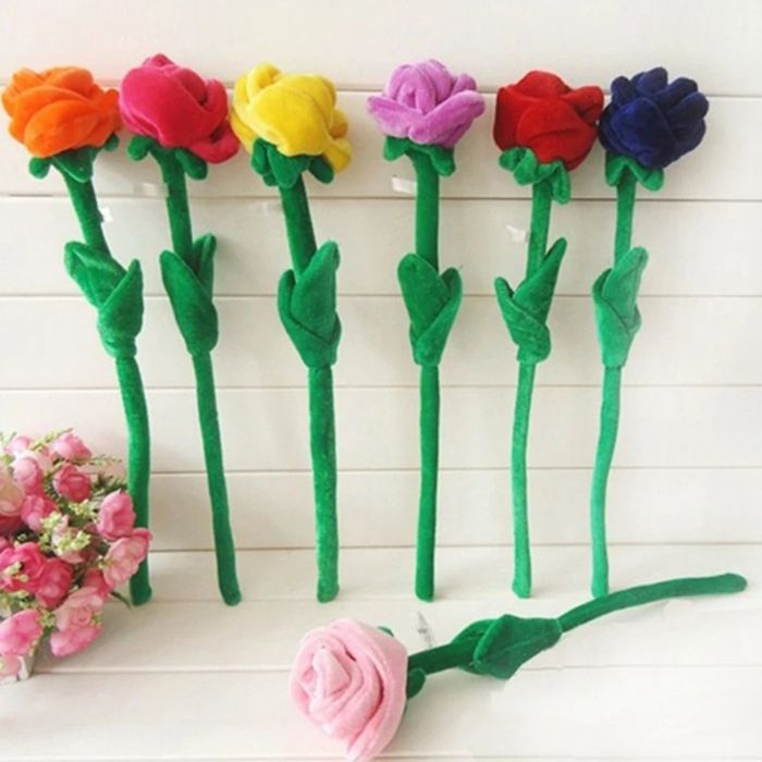 Вечна роза, роза плюшена, букет от рози, подарък за жена