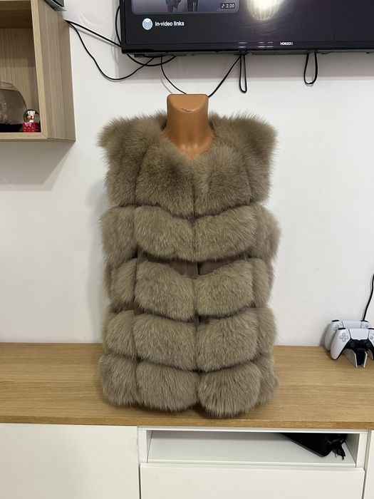 Ofertă!Vestă blană Vulpe naturală