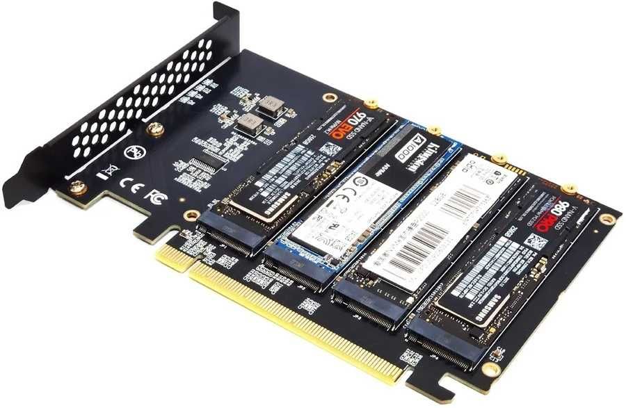 Адаптер SSD-M2х4/PCI-E4.0 X16 для NVMe SSD х4
