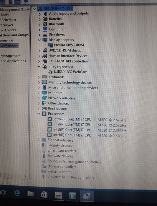 Laptop Toshiba Tecra M11-15X,  i7-M620, 8gb ddr3, Nvidia  Nvs2100M, HDD  500gb