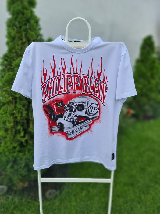 Oferta-Discount-Reducere-Promotie-Tricou-Philipp-Plein-Calitate-Premium-Bumbac-M-L-Nou-Stoc