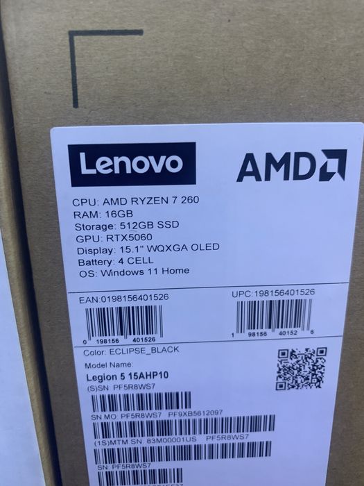 Новый Lenovo Legion 5