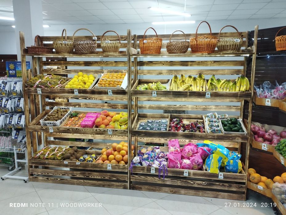 Овощные полки более 100 видов