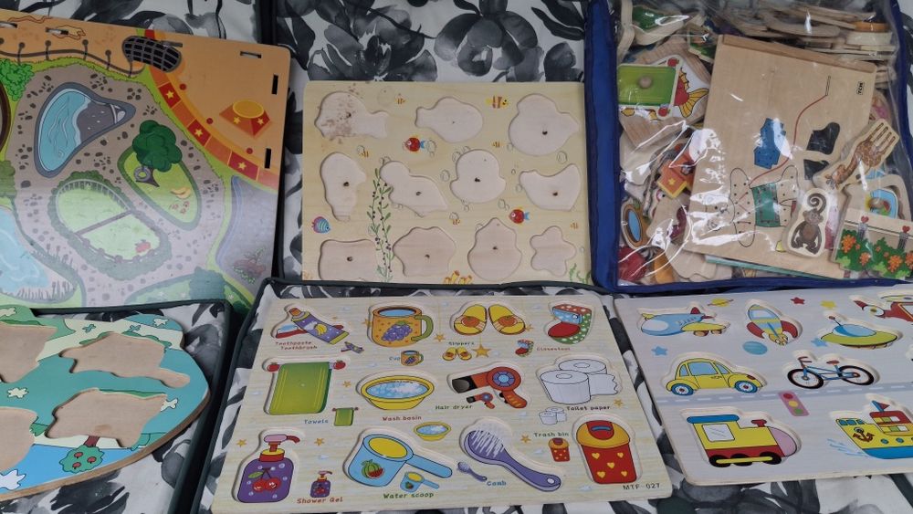 Set jucării din lemn