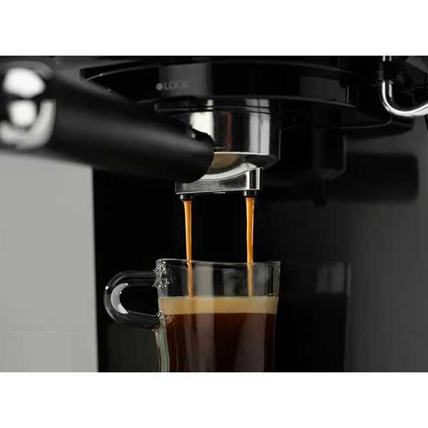 Espressor cafea GORENJE ESCM15DBK, 1.5l, 1100W, 15 bar, sistem Cappuccino, negru-argintiu nou, sigilat