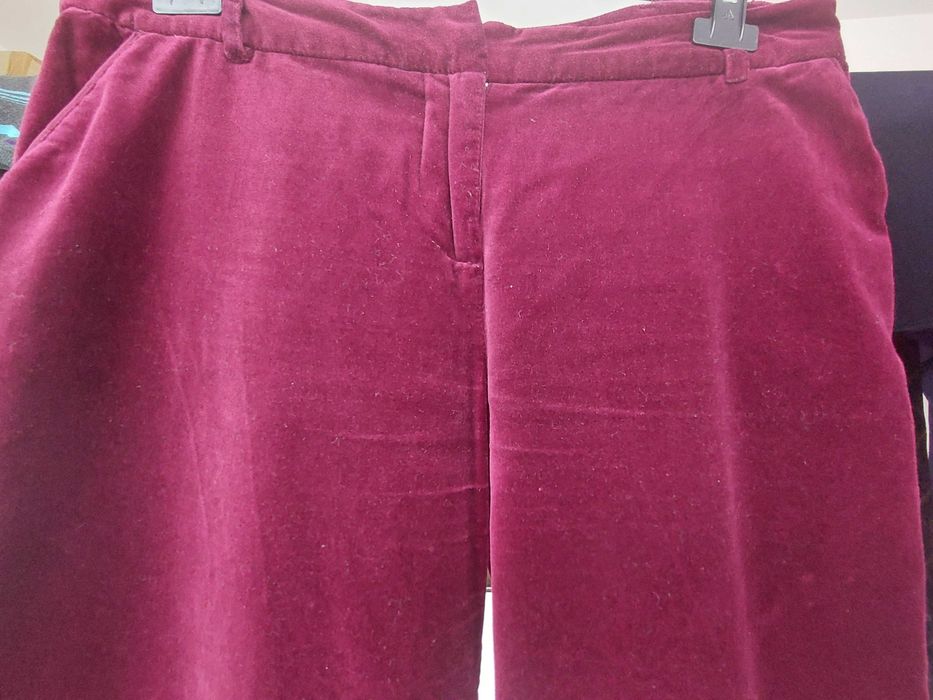 Pantalon de catifea visiniu