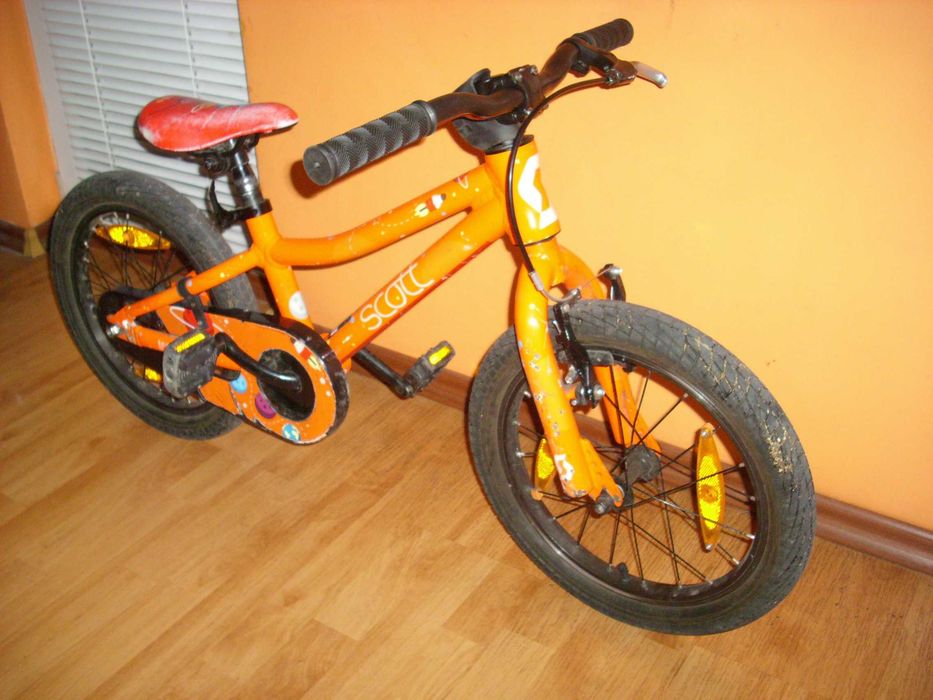 SCOTT 16 ″ АЛУМИНИЕВ USA Детски велосипед,колело със спомагателни колела.Промо!