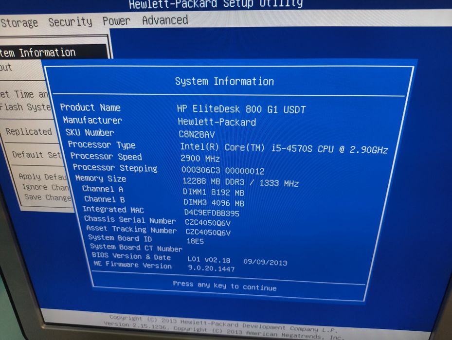 Компютър HP Elitedesk G1 i5 4570s 12GB 128 GB SSD