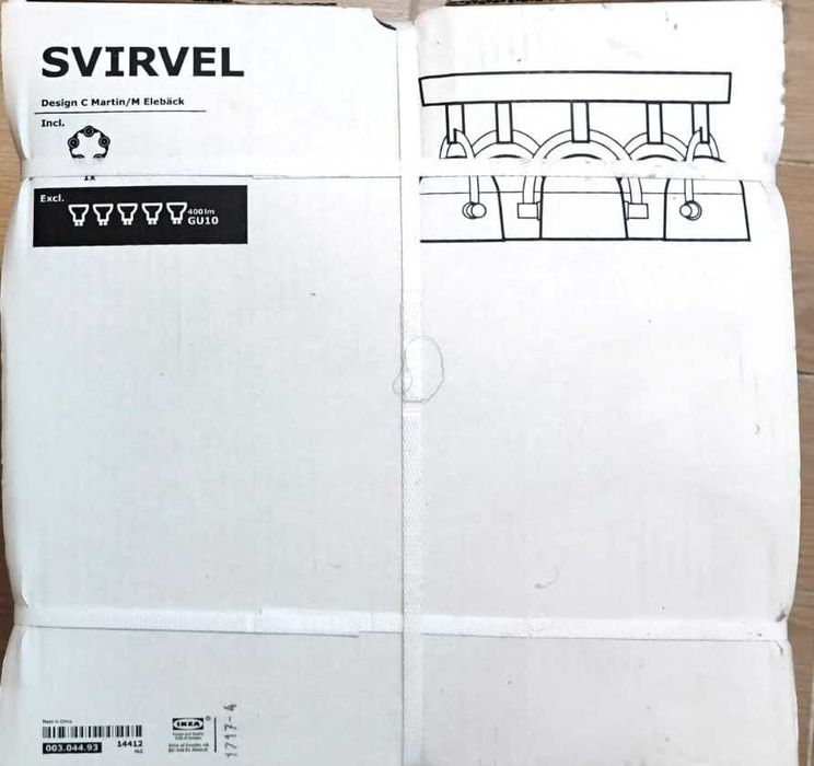 2 Plafoniere IKEA SVIRVEL NOI SIGILATE - 5 brate