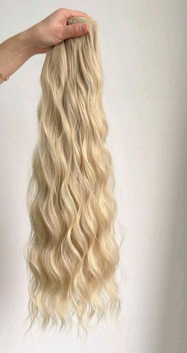 Extensii de par clip on blond platinat