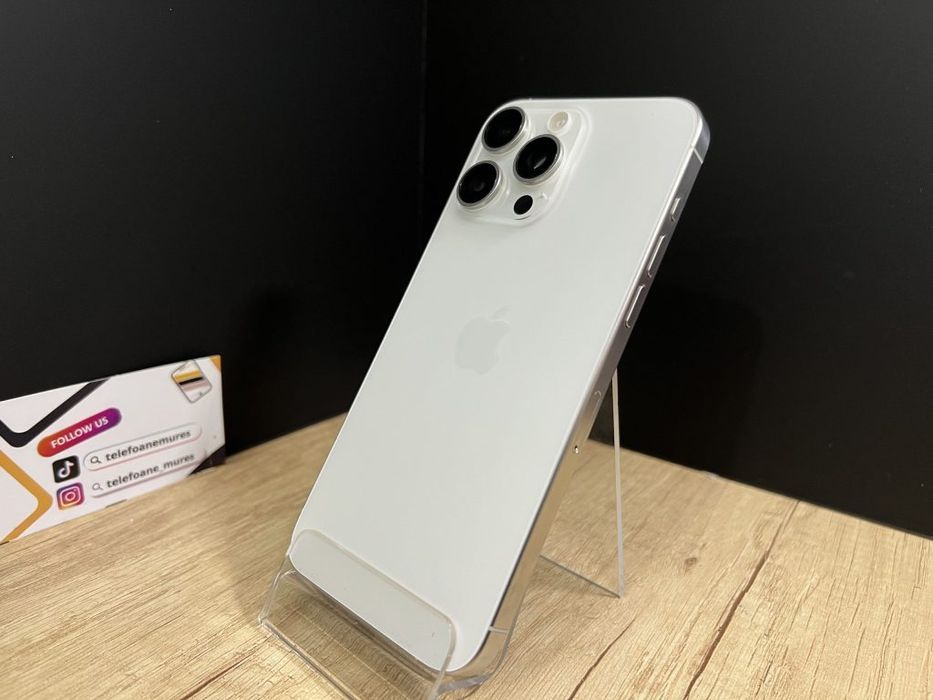 Iphone 15 Pro Max 256Gb White Titanium Second-Hand Ca nou 3 ani garanț
