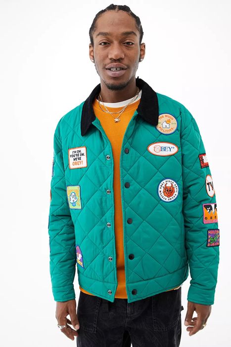 OBEY Collectors Quilted Jacket ОРИГИНАЛНО мъжко яке - М-L