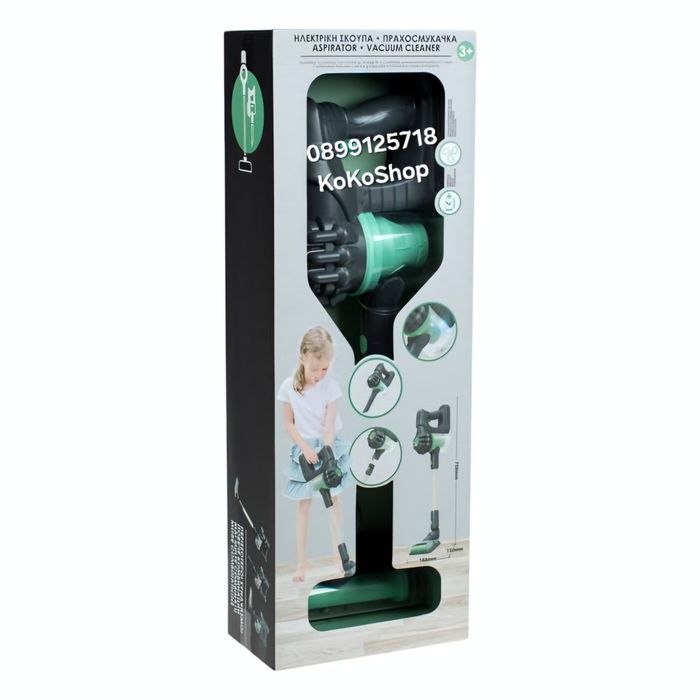 Детска прахосмукачка със звук и светлини-75х15х18.8 см./прахосмукачка