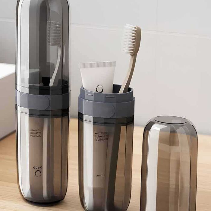 Калъф за четка за зъби и паста – кутия с капак 2 в 1