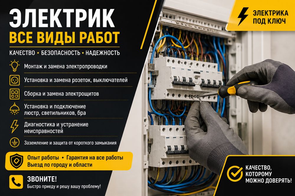 Электрик все виды электрических работ