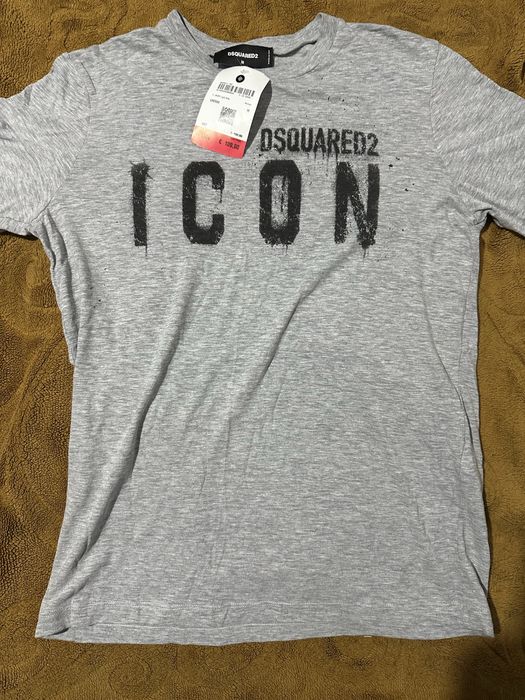 Tricou Dsquared2 gri, nou, autentic