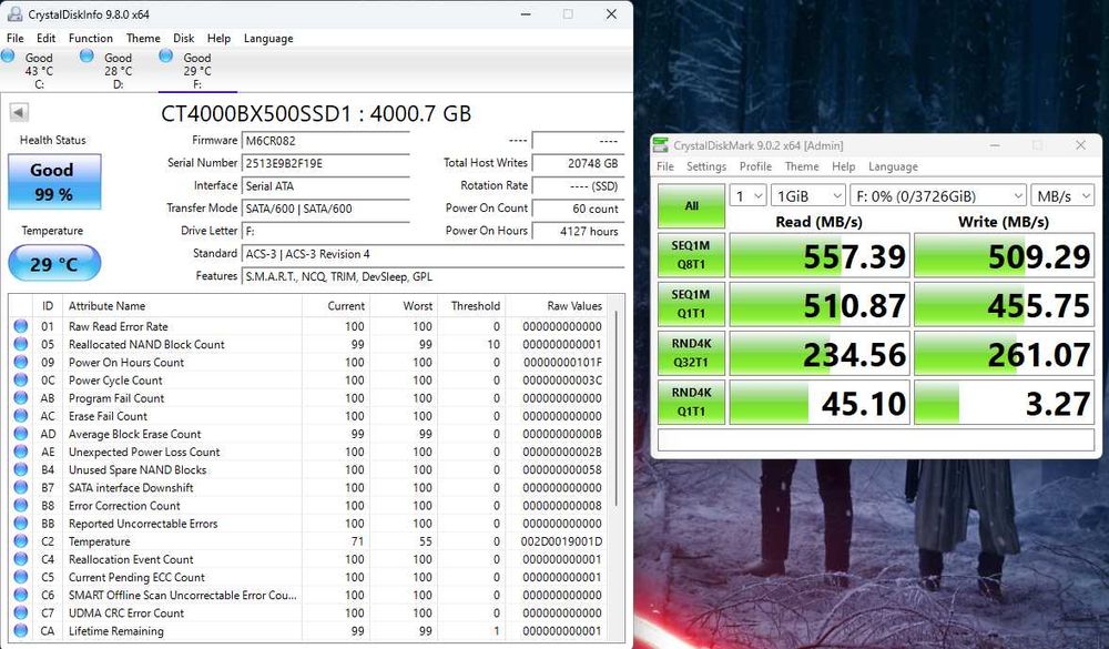 SSD Crucial BX500 4TB SATA 2.5 inch
