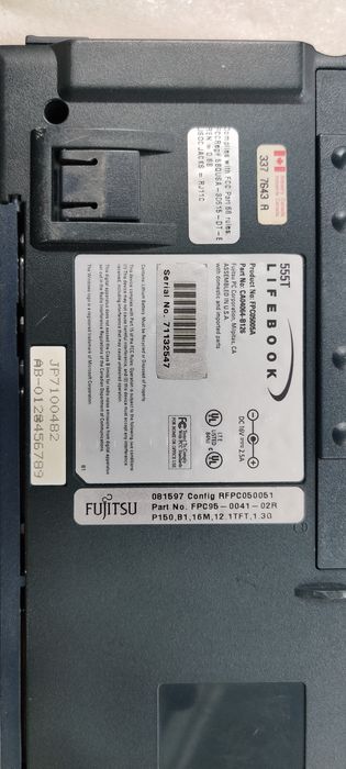 Ретро ноутбук Fujitsu life book 555T