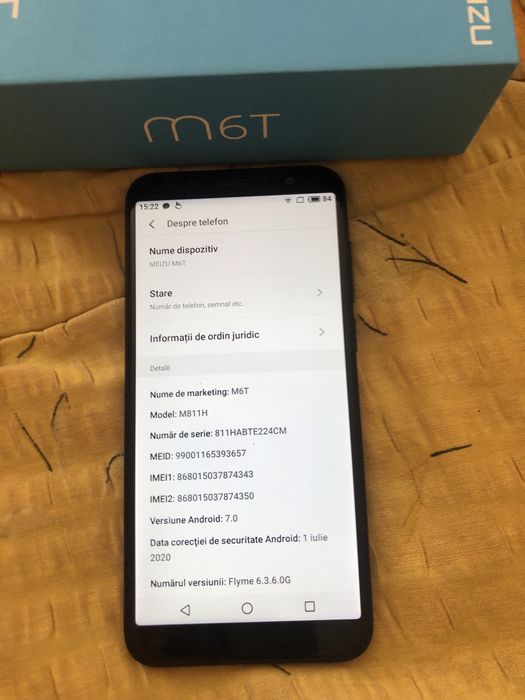 Vand sau schimb telefon Meizu M6T